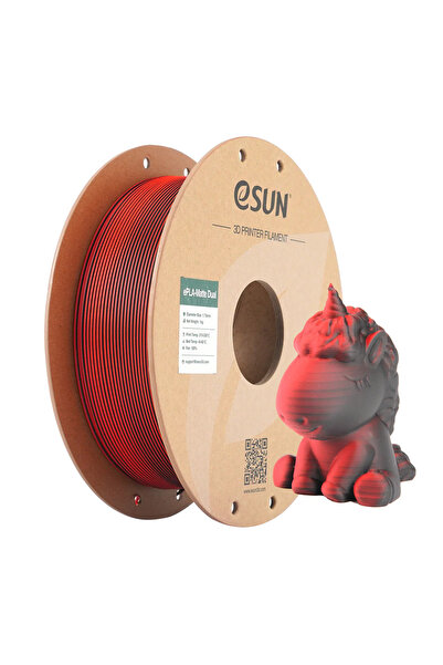 eSun ePLA-Matte Dual Kırmızı Siyah Filament 1.75 mm 1 Kg
