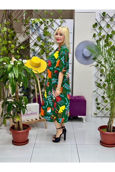 Punta Otantik Rm18124 Viscose Roman Dress