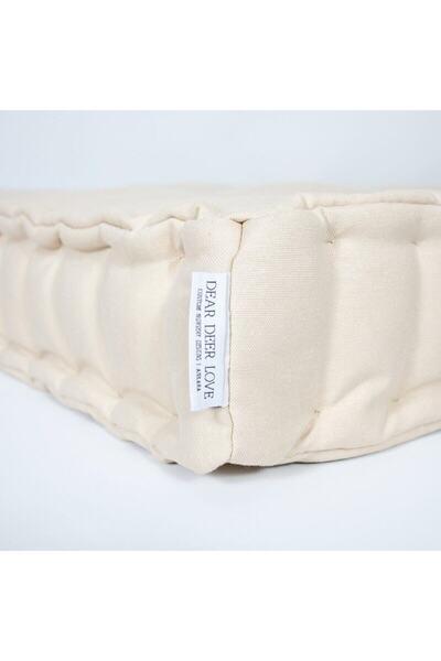 Dear Deer Love Beige Biscuit Cushion - French Mattress Linen