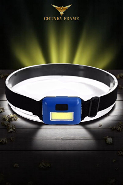 Chunky Frame Kafa Bantlı Led Işık Ayarlanabilir Mavi Kafa Lambası Kitap Okuma...