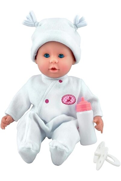 Dollsworld دمية طفل صغيرة من "ليتل تريجر" مقاس 15 بوصة مع عيون نائمة وزجاجة و...