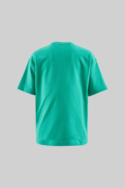 Machinist Ανδρικό μπλουζάκι από μασίφ Basic βαμβακερό Oversize πράσινο