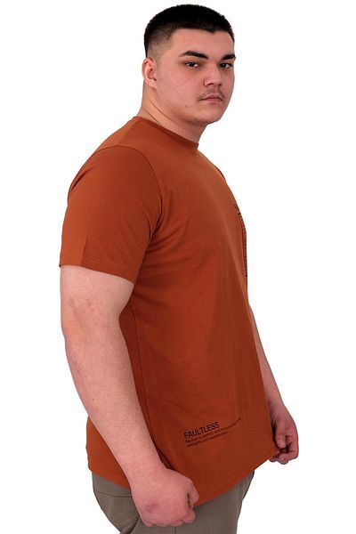 ModeXL Ανδρικό μπλουζάκι με λαιμόκοψη Mode XL Plus Size Gallery Dept U25003 Μαύρο
