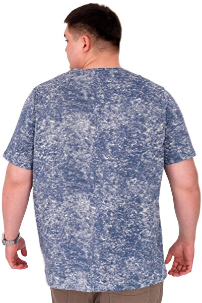 ModeXL Mode XL Ανδρικό μπλουζάκι με λαιμόκοψη με λαιμόκοψη U20037 Indigo