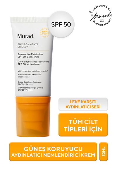 Murad Sunscreen, Brightening Moisturizing Cream Spf 50- Superactive Moisturizer: Brightening