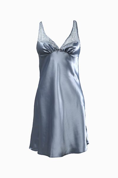 Pierre Cardin Thick Straps Lace Satin Nightgown