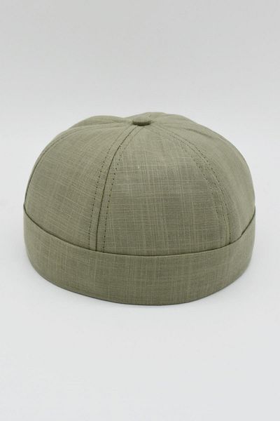 Külah Khaki Linen Summer Cap Docker Hat