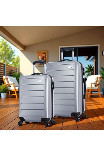 My Valice Ruby Abs Kabin Ve Orta Boy Gri 2'li Valiz Seti