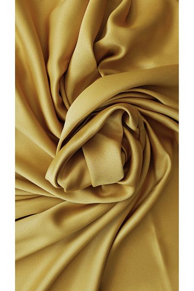 Yuka Blackout Light Proof Background Curtain Mustard Color Single Wing No Pleats 100% Blackout Sunshade