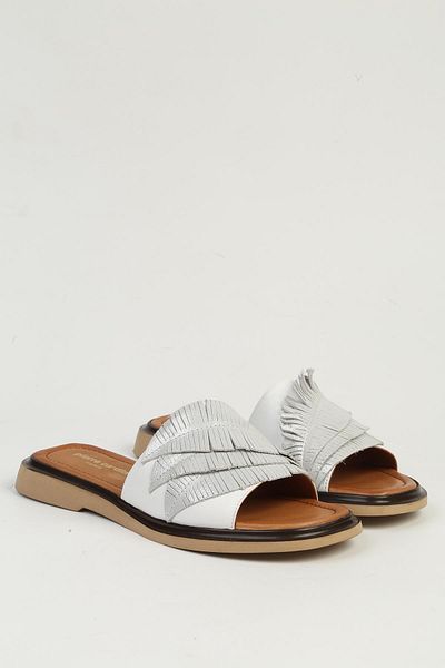 Pierre Cardin White Women's Leather Sandals Pc-54624