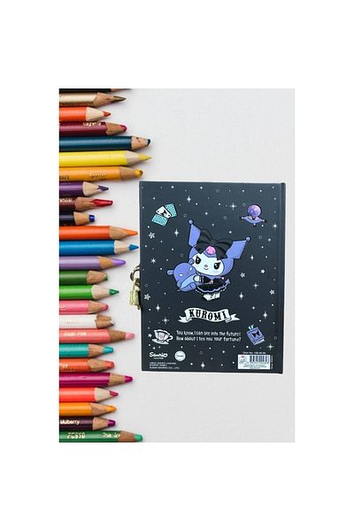 kuromi Lock Notebook 80 Sheets Black - 14 X 20 cm