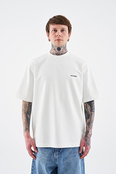 Machinist Men's Basic Relaxed Cotton Ecru T-shirt