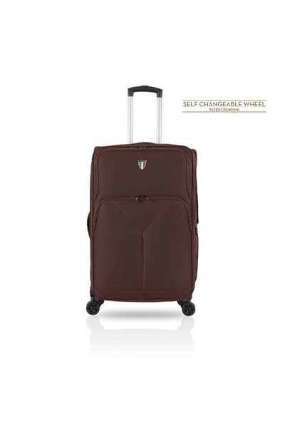 TUCCI 3-Piece Tripletta Softside Travel Luggage Trolley Set