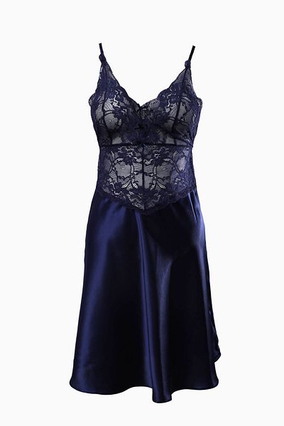 Pierre Cardin Satin Nightgown with Cross Back Straps