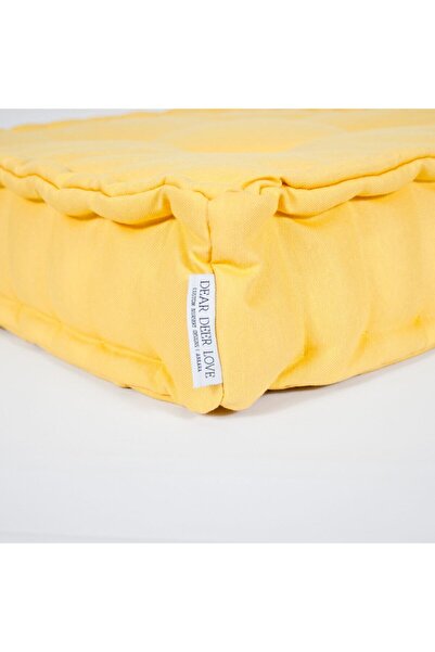 Dear Deer Love Yellow Biscuit Cushion - French Mattress Linen