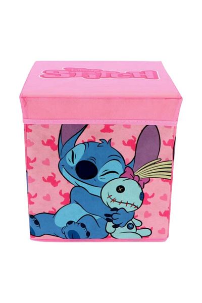 Stitch Folding Stool with Storage Space, Box Type, Multicolor, Max 80 kg, 30x30x30 cm, Stitch