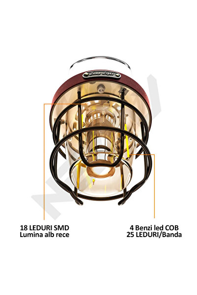 NEXTLY Portable Lantern Lamp for Camping, Home or Yard, Rechargeable, Two Types