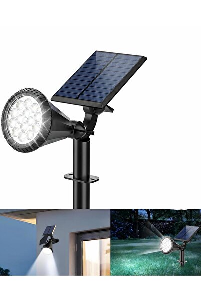 Kyrotech 18 Led Solar Spot Lamba Bahçe Aydınlatması Güneş Enerjili Fotosel 18...
