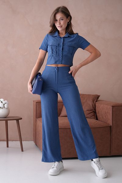 VOLT CLOTHİNG طقم بنطلون نسائي مغطى بأزرار