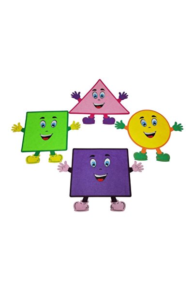 keçeli dünyam لوحة الأشكال الهندسية (مادة تدريب اللباد)