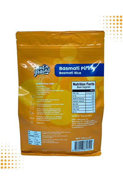 Seed'n Grains Basmati Pirinç - 1 Kg