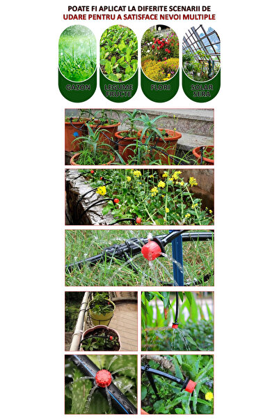 NEXTLY Irrigation System For Garden/Plants/Lawn/Pots/Greenhouses/Solar, 25m, 4 Watering Modes