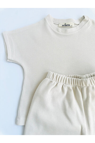 Zebra 100% Cotton Waffle Fabric Baby/Kids Bottom Top Set