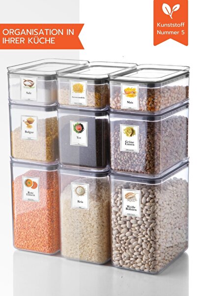 Ginza Maison RECIPIENT DREPTANGULAR DE DEPOZITARE 0,75 LT CU CAPAC 3 BUCĂȚI