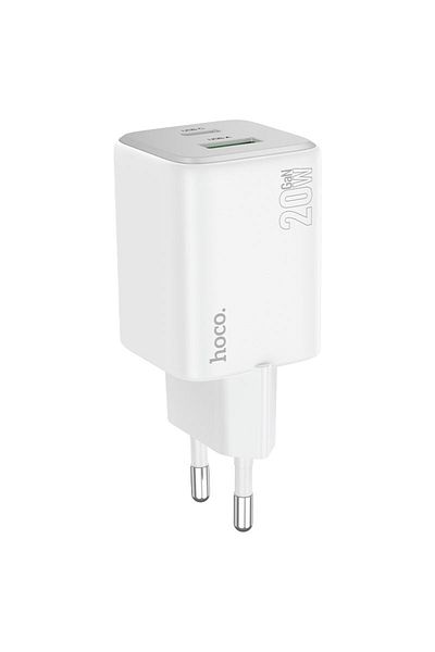REDz Accessories 2 Ports Charging Socket, Hoco N41, Type-c Usb, Fast Charging 20w, White