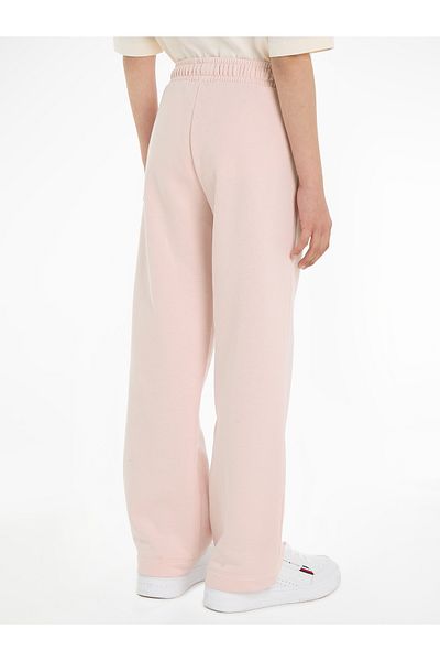 Tommy Hilfiger Tommy Hilfiger Girls Pink Hilfiger Script Wide Leg Sweatpants