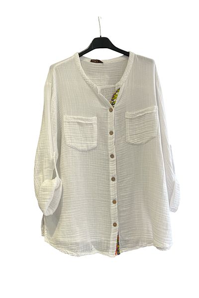 GALA WOMAN Muslin Fabric Authentic Large Size Shirt