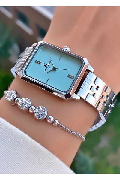 Daniel Klein Brand Silver Color Women's Wristwatch with Bracelet Gift