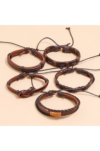 SIC MODA Set of 5 eco-leather bracelets SIC MODA 4337