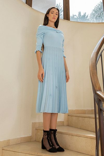 femi9 Pleats knit dress