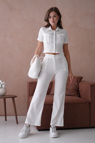 VOLT CLOTHİNG Women's Button Detailed Capped Pant Suit