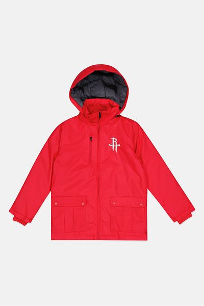 NBA Kids Boy Sportswear Fit Embroidered Logo Jacket, Red