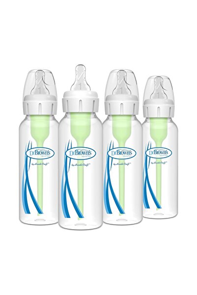 dr browns زجاجة الرضاعة الضيقة المضادة للمغص من دكتور براونز، سعة 250 مل/8 أو...