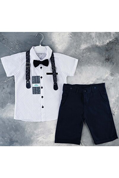 s.t. sebat tekstil Gabardin Kratke hlače, košulja, tregeri i set leptir mašne...