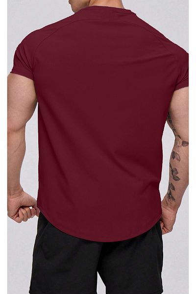 GHASSY CO. Ghassy Co. Ανδρικό Running Sports Raglan Oval Cut χτενισμένο βαμβακερό μπλουζάκι