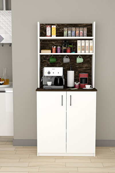 asratrend %100 MDFLAM Kahve Köşesi Çok Amaçlı Mutfak Dolabı KAHVE01