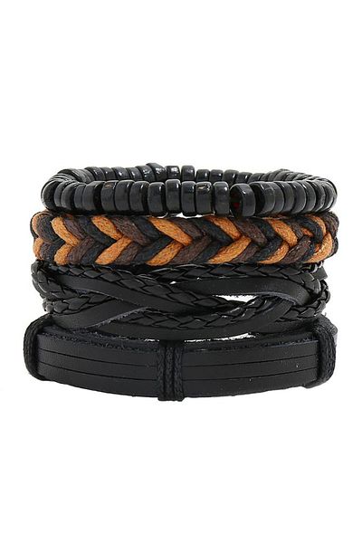 SIC MODA Set of 4 eco-leather bracelets SIC MODA 4348