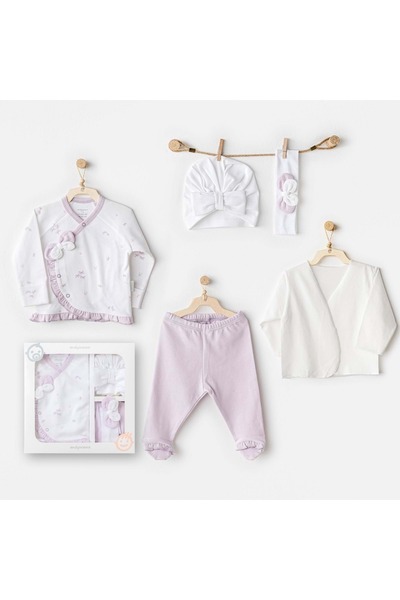 andywawa طقم مكون من 5 قطع من لون أرجواني فاتح للفتيات الصغيرات من إصدار المس...