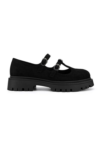 Tmall Women's casual shoes, Made of eco-leather suede, P1271, Black