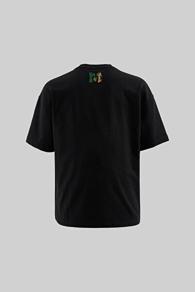 Machinist Ανδρικό μπλουζάκι Alien Embroidery oversized Μαύρο