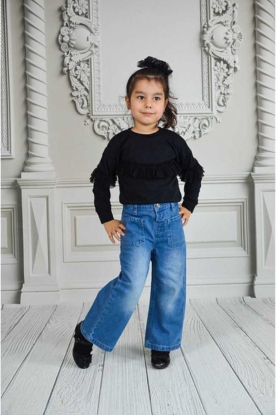 Ede Tekstil Girl's Jeans Pant with Pocket Detail