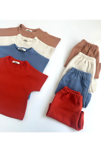 Zebra 100% Cotton Waffle Fabric Baby/Kids Bottom Top Set