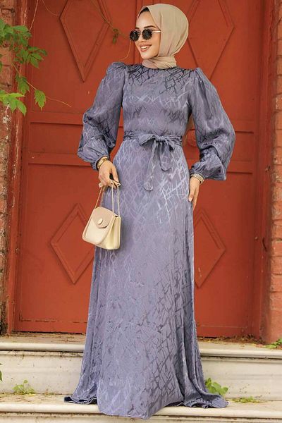 Neva Style Rochie Hijab cu model lavandă - 23272LV
