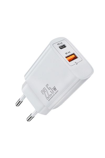REDz Accessories Încărcător dublu de 22,5 W, USB tip C, Qoovi, alb