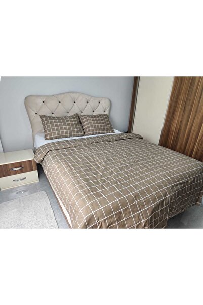 umbellatum Cotton Double Duvet Cover Set, Duvet Cover and Pillowcase Set, Square Patterned