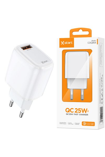 REDz Accessories Adaptor X-Start CDQ064, port USB, încărcare rapidă 25W, alb